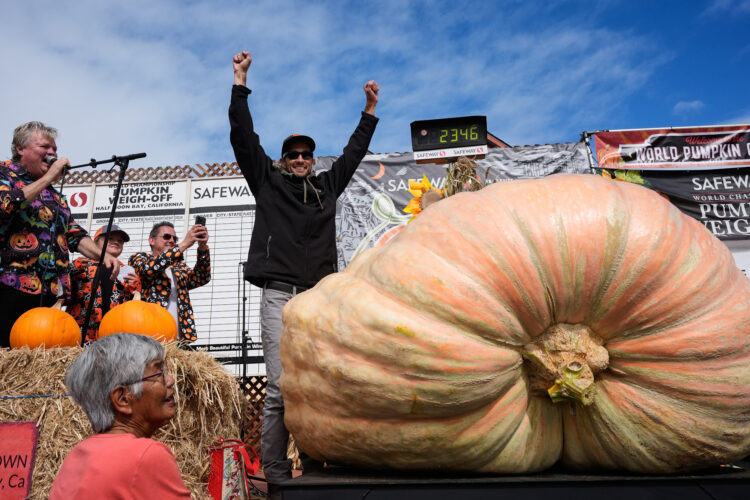 California engineer wins annual pumpkin contest  with 2,346-pound gourd